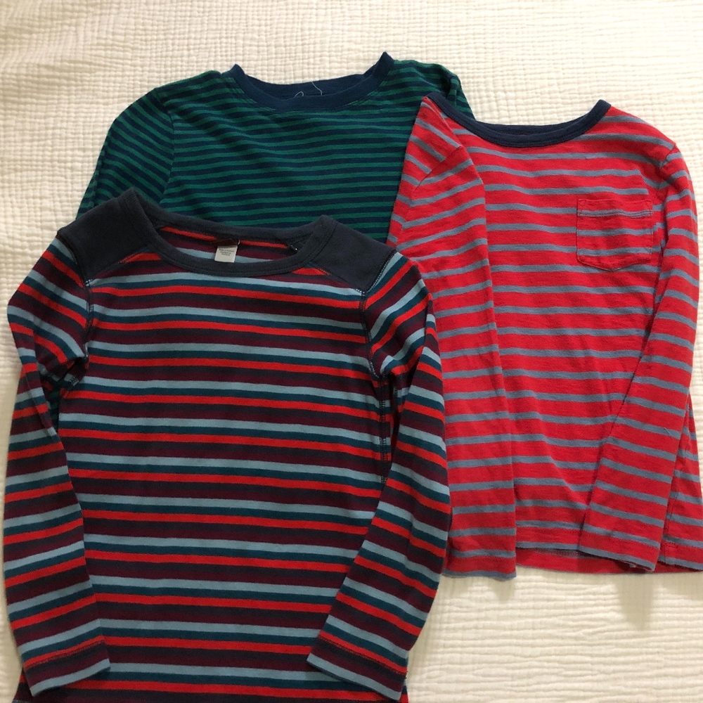 Boys striped long sleeve tees. Crewcuts & Tea 6